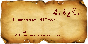 Lumnitzer Áron névjegykártya